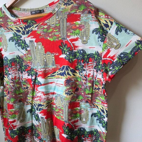 EUC LIKE NEW ZARA PRINTED CREW NECK TEE SIZE SMALL - Picture 3 of 16